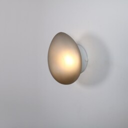 Flattened Glass Wall Lighting - White Lamp Vanity Light Fixture, Sconce, Lamp, , Small - thumbnail 3