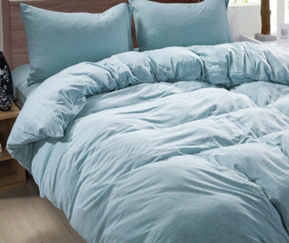 Blue Linen Duvet Cover, Blue Cover King, Queen, Bedding - image 1