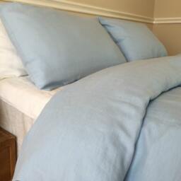 Blue Linen Duvet Cover, Blue Cover King, Queen, Bedding - thumbnail 2