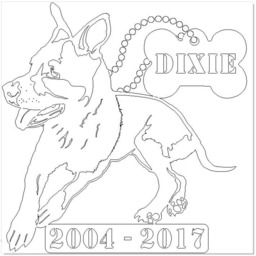 Custom Metal Pet Portrait Sign Handmade Dog Memorial Wall Art - thumbnail 3