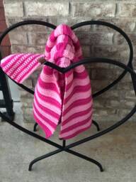 Unisex Crocheted Baby Blanket & Beanie The Stripes To Go Set - thumbnail 1