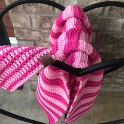Unisex Crocheted Baby Blanket & Beanie The Stripes To Go Set - thumbnail 3