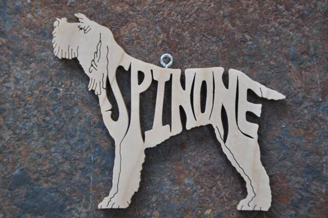 Italian Spinone New Dog Ornament Wooden Hand Cut Christmas Tree Decoration