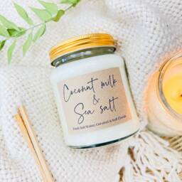 Coconut Milk & Sea Salt Handmade Soy Scented Candle