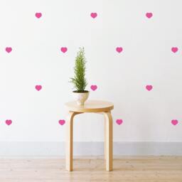 Mini Love Hearts - Set Of 88 Wall Sticker Decal - Pattern, Art, Girls Room, Boys Nursery Decal, Decals, Kids Room Patterns - thumbnail 1