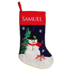 Personalised Snowman Christmas Stocking - thumbnail 1