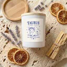 Taurus Candle, Birthday Gift For Her, Funny Zodiac Astrology Gift, April May Star Sign Candle - thumbnail 4