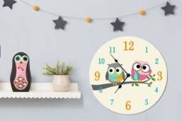 Kids Wall Clock, Nursery Childrens Silent Decor