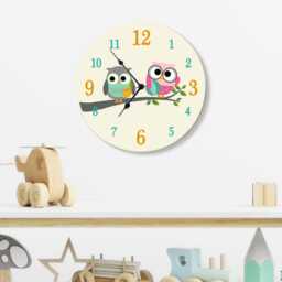 Kids Wall Clock, Nursery Childrens Silent Decor - thumbnail 4