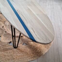 Surfboard Coffee Table - Oak Wood - thumbnail 2