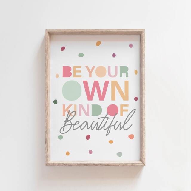 Girls Nursery Prints, Bedroom Pastel Wall Art, Playroom Motivational Positive Prints - image 1