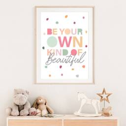 Girls Nursery Prints, Bedroom Pastel Wall Art, Playroom Motivational Positive Prints - thumbnail 2