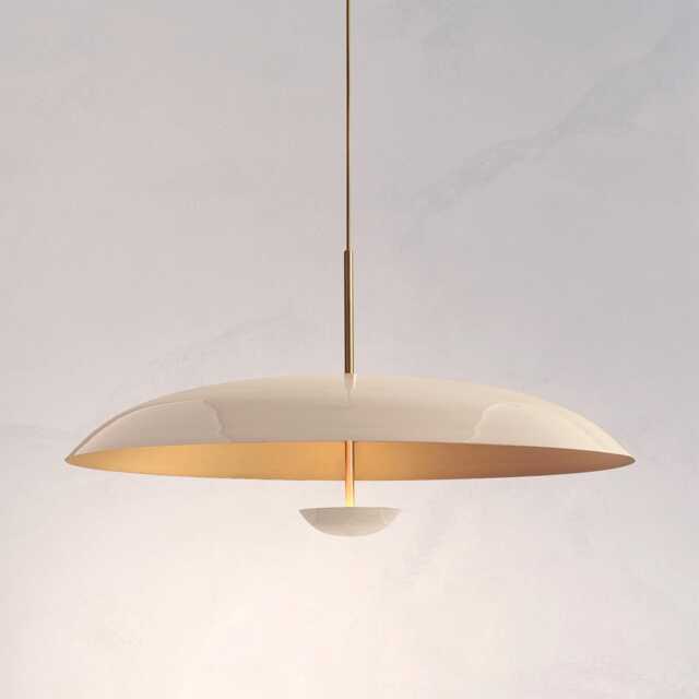Mid Century Sputnik Chandelier - Ivory Brass, Kalmar Stilnovo Style - image 1