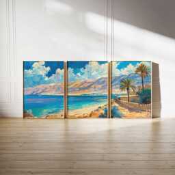 Set Of 3 Israel Posters, Travel Prints, Art, Botanical Decor, Floral Arts, Jewish Wall Middle Eastern Prints - thumbnail 2