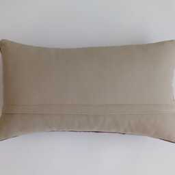 Handmade Cushion Cover, Striped Turkish Rug Cushion, Pillow, Decorative Lumber Kilim 20''x12''/50x30 cm - thumbnail 4