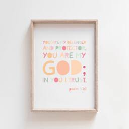 Set Of 3 Bible Verse Prints, Girls Bedroom, Nursery Christian Wall Art, Scripture Playroom - thumbnail 2