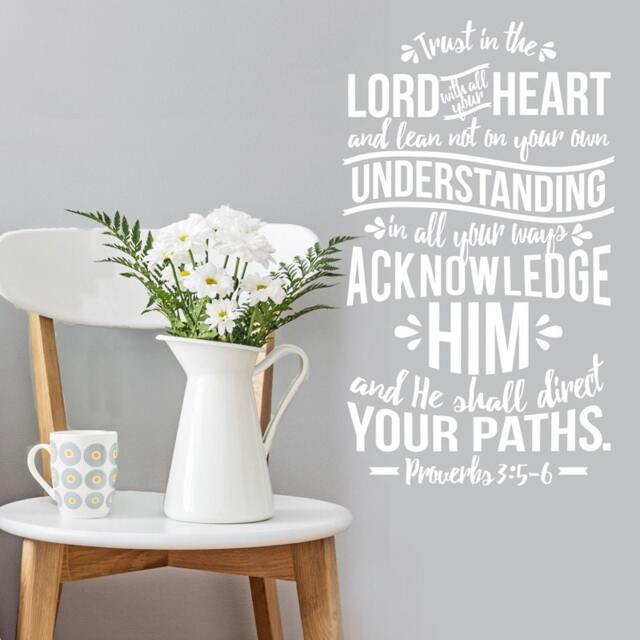Proverbs 35-6 Vinyl Wall Decal - Trust in The Lord Quote - image 1