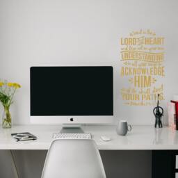 Proverbs 35-6 Vinyl Wall Decal - Trust in The Lord Quote - thumbnail 3