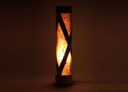 Handmade Bamboo Table Lamp Nepali Paper, Exotic Decor, Lamp For Mom - thumbnail 1