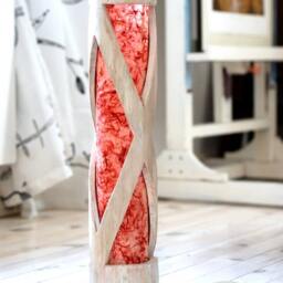 Handmade Bamboo Table Lamp Nepali Paper, Exotic Decor, Lamp For Mom - thumbnail 3