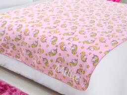 Personalised Kids Blanket Unicorn Polar Fleece Easy Care Machine Washable Girls Gifts Christmas Gifts Princess Theme - thumbnail 1