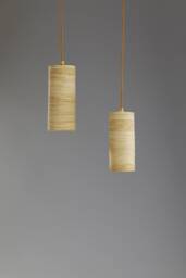 Minimalist Hanging Ceiling Light, Sleek Pendant Ceramic Light Fixture, Mid Century Modern, Lake House Decor - Cylinder 200