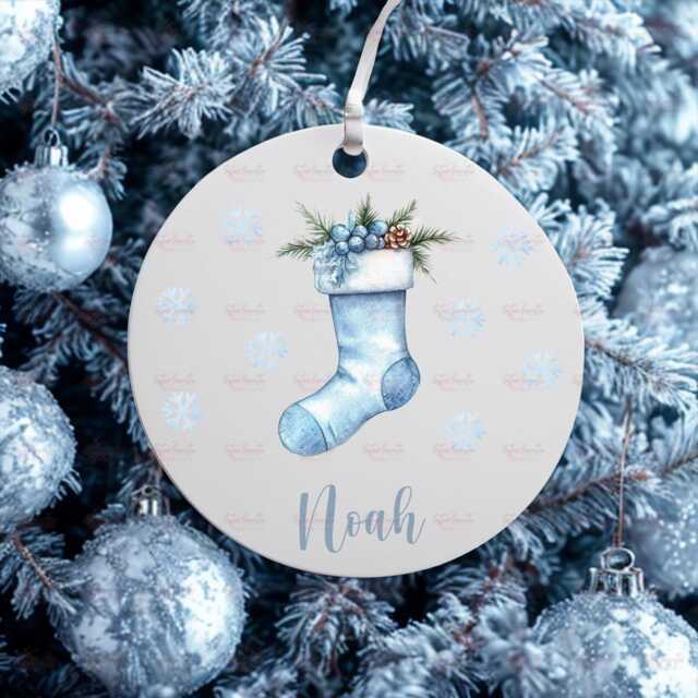 Personalised Kids Christmas Decoration - Grandson Nephew Gift Custom Bauble For Boys Stocking Filler Eve Box