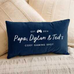 Personalised Gaming Chair Velvet Cushion - Decorative With Filling For Father's Day Custom Gifts Brothers - thumbnail 2