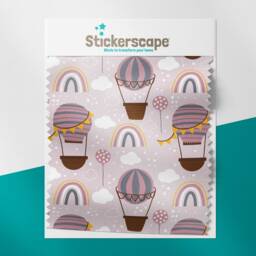 Rainbows & Balloons Roller Blind, Children's Made To Measure, Hot Air Balloon Roller Blind For Nursery - thumbnail 2