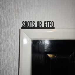 Shots Or Gtfo Funny Door Topper, Party Wall Sign, Bar Decor, Drinking Humor Quirky Entryway Accent, Gift For Lovers - thumbnail 3