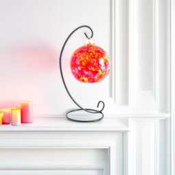 Aurora Borealis Glass Candle Holder - Hand Painted Decorative Tealight - thumbnail 2