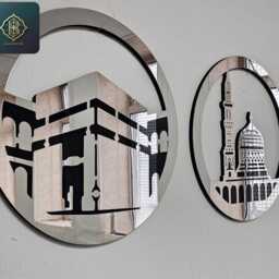 Set Of 2 Masjid Al-Haram & An-Nabawi Islamic Wall Art Acrylic Kaaba Decoration Muslim Gift - thumbnail 2