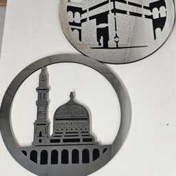 Set Of 2 Masjid Al-Haram & An-Nabawi Islamic Wall Art Acrylic Kaaba Decoration Muslim Gift - thumbnail 4
