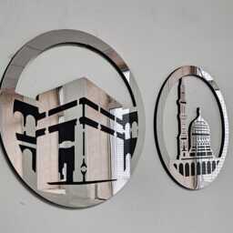 Set Of 2 Masjid Al-Haram & An-Nabawi Islamic Wall Art Acrylic Kaaba Decoration Muslim Gift - thumbnail 3
