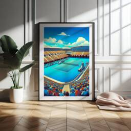 Tennis Court Poster Set - 3 Boys Bedroom Prints - Sport Wall Art Kids Room Decor Gift Grand Slam Artwork Girls Gifts Player - thumbnail 3