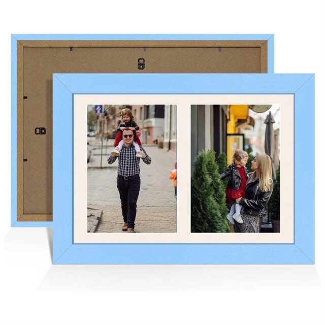 Multi Aperture Picture Frame 20x14 Holds 2 Photo Family Collage in Modern Style - Hold - A4 Photos - image 1