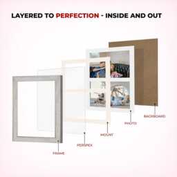 Multi Aperture Picture Frame 20x14 Holds 2 Photo Family Collage in Modern Style - Hold - A4 Photos - thumbnail 3