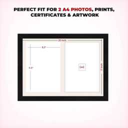 Multi Aperture Picture Frame 20x14 Holds 2 Photo Family Collage in Modern Style - Hold - A4 Photos - thumbnail 2