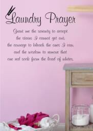Laundry Prayer-Vinyl Wall Decal Lettering Decor Words For Your Wall Quotes The - thumbnail 1