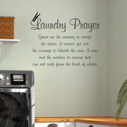 Laundry Prayer-Vinyl Wall Decal Lettering Decor Words For Your Wall Quotes The - thumbnail 2