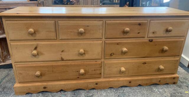 Double Large Pine Chest Of Drawers - Custom Paint - image 1