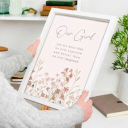 Our Girl Wildflower Print Baby Nursery Decor, Floral Poster - thumbnail 3