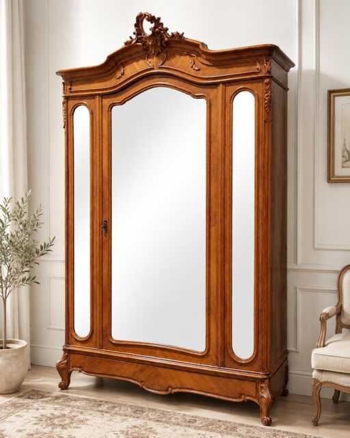 Triple 19Th Century French Walnut Wardrobe - image 1