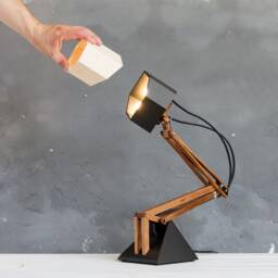 Unique Industrial Adjustable Desk Lamp - The Mashina Custom Built Character Lamp For True Creatives & A Special Aspiring Gift - thumbnail 2