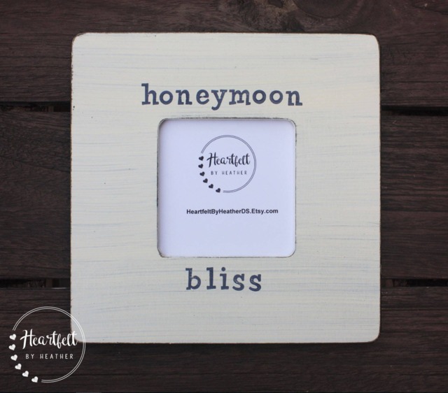 Honeymoon Bliss Photo Frame - Custom Wedding Gift - image 1