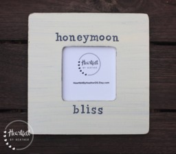 Honeymoon Bliss Photo Frame - Custom Wedding Gift - thumbnail 1