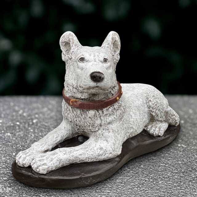 Large German Dog Sculpture Laying Shepherd Statue Concrete Ornament Front Door Decoration Dog Lover Gift Handmade - image 1