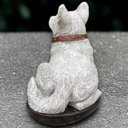 Large German Dog Sculpture Laying Shepherd Statue Concrete Ornament Front Door Decoration Dog Lover Gift Handmade - thumbnail 4