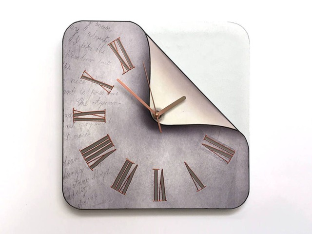 Rustic Glass Wall Clock Unusual Clocks, Unique Shadow Art - image 1