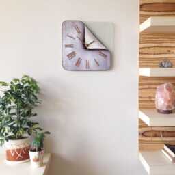 Rustic Glass Wall Clock Unusual Clocks, Unique Shadow Art - thumbnail 2